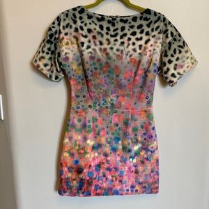 Leopard velvet mini dress